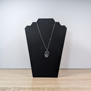 Basketball Hoop Necklace Silver Tone 20" Chain engraved Mya